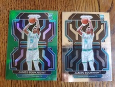 2021-22 Prizm Basketball James Bouknight Green Prizm RC + Base RC Hornets