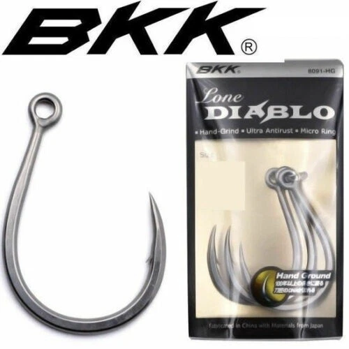 Brand New - BKK Lone Diablo 8091-HG 5X Inline Hand Ground Single Fishing Hook - - Picture 1 of 2