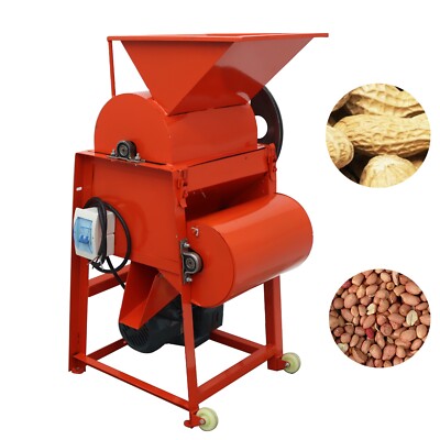 220V Peanut Sheller Electric Peanut Shelling Machine 8mm 10mm Screen 150-200KG/H