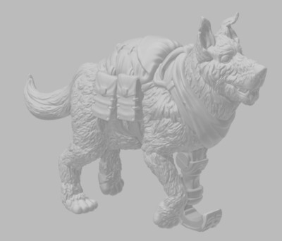 Wasteland Doggo - Return to the Badlands - Mini - EC3D - Cyber Punk - SciFi RPG