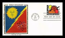 ENERGY DEVELOPMENT SOLAR & NUCLEAR 1977 COLORANO SILK CACHET FDC  UNADDR
