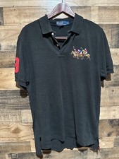 POLO Ralph Lauren Black Polo Shirt Short Sleeve Mens Large