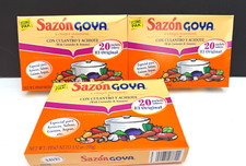 3pk/20ea Sazon GOYA w/Coriander  Annatto Seasoning for Meats/soups/pasta/Rice