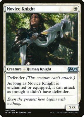 4 Novice Knight 4x x4 - NM - Core Set 2019  SPARROW MAGIC