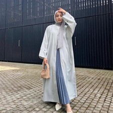 Dubai Abaya Muslim Women Open Cardigan Maxi Dress Kaftan Islamic Robe Party Gown