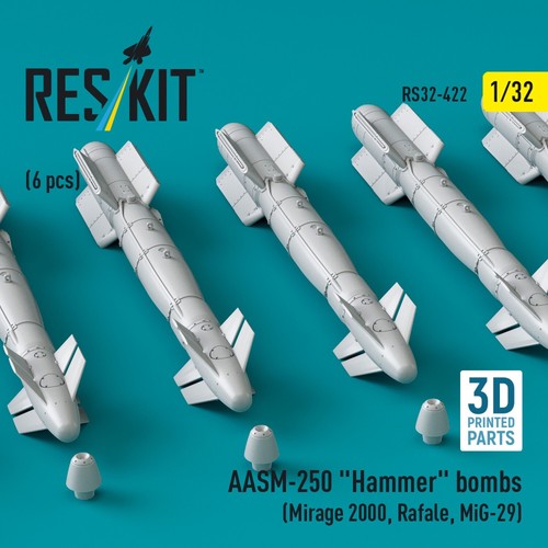 AASM-250 "Hammer" bombs (6 pcs) (3D Printed) Scale 1:32 ResKit RS32-0422 - Picture 2 of 4