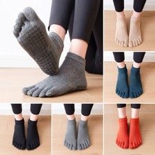 Women Anti-Skid Yoga Sock Grips Finger Split ToeSocks Non Slip Slippers Socks UK