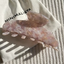 MINIMALISTA Acetate Hair Clip Claw 4 Pink Shell The Crown Clip in Heavenly New