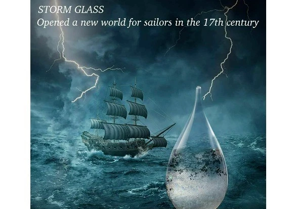 Gota botella decorativa predictor de clima de vidrio de tormenta Foto 2 de 4