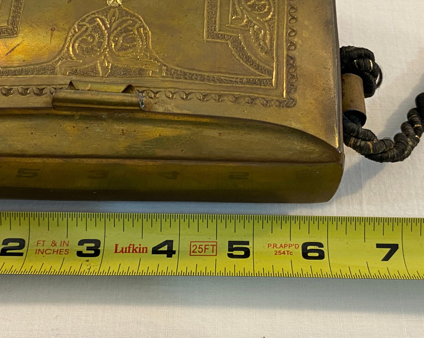 Vintage Hand Crafted Lined Solid Brass Purse - image 8