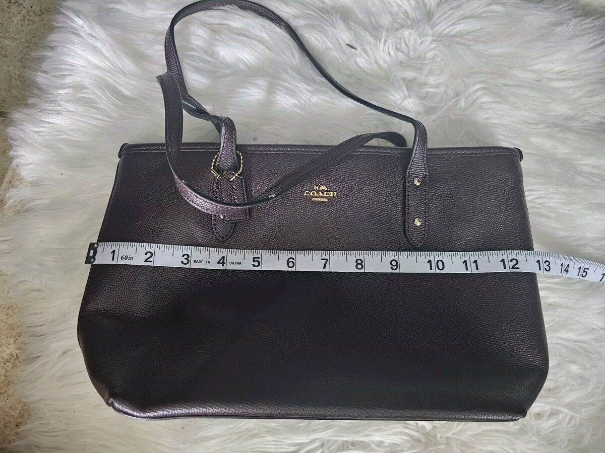 Coach F22967 Mini City Zip Tote Bag Womens Oxblood Leather Coach F22967 Mini City Zip Tote Bag Womens Oxblood Leather