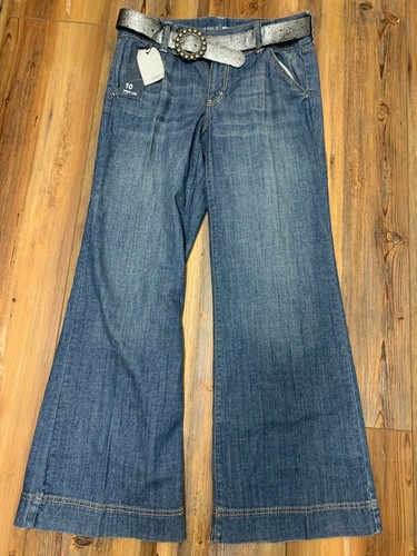 Apt 9 Women's Jeans wide leg + belt 