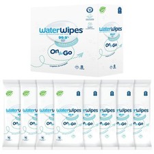 WaterWipes On The Go Wipes 99.9 Water-Based Wipes for Travel Sports and to R...