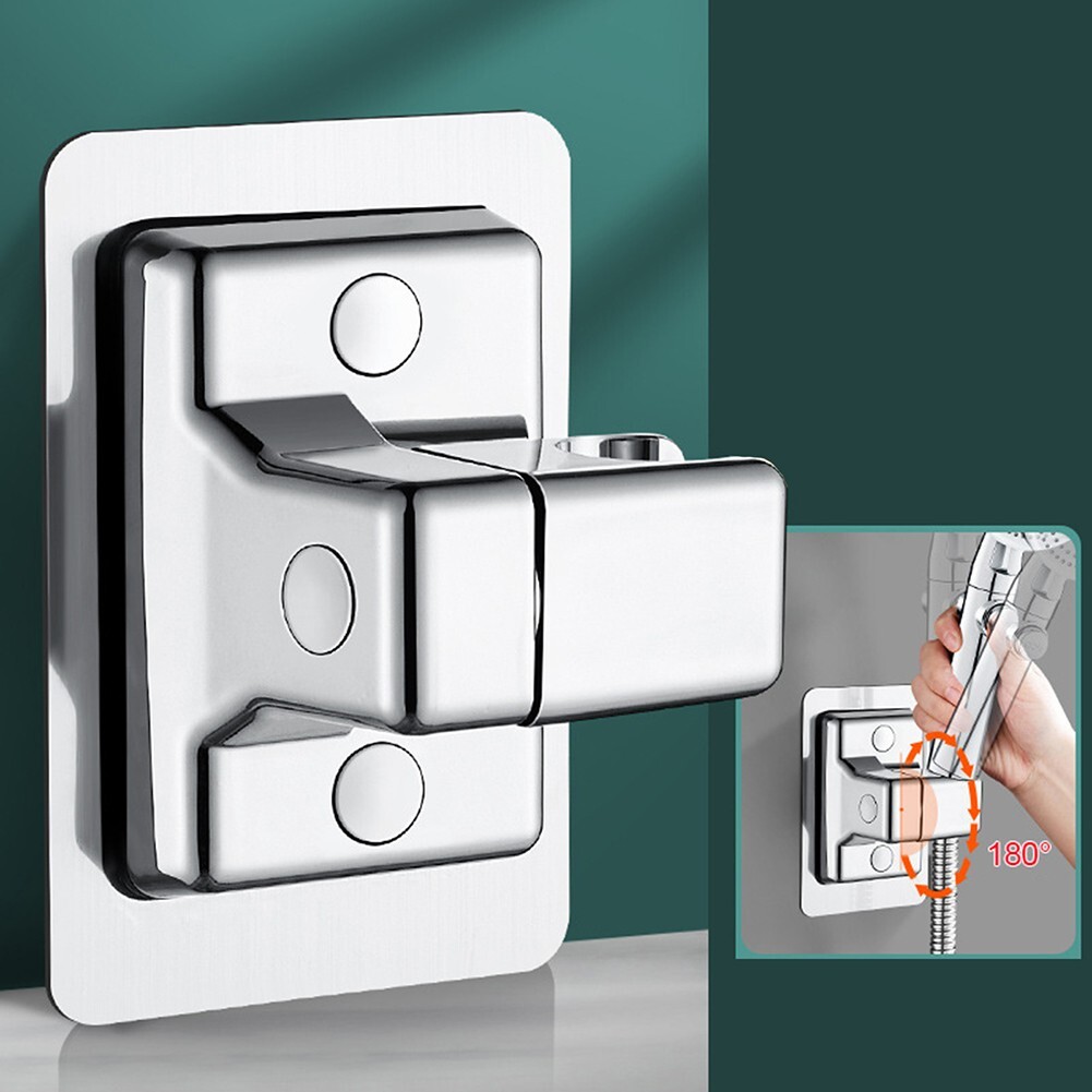 90° Adjustable Punchfree Shower Bracket Wall-mounted Lotus Pod Fixed Wall Base