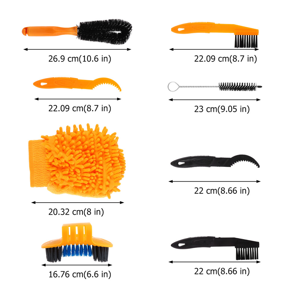 8-Piece Bike Chain Washer Set for Easy Cleaning and Maintenance