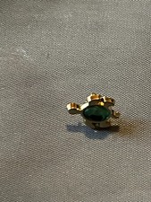 Small Turtle Green Rhinestone Tac Pin Jewelry Shirt Coat Scarf NEW 