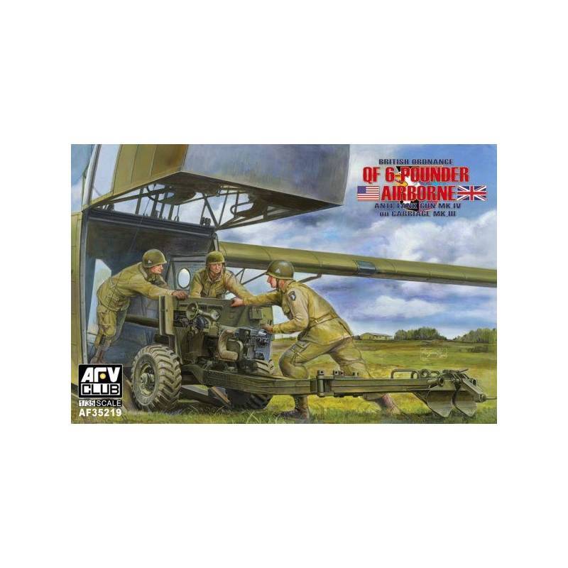 Modellino Canon Britannici Ordnance Qf 6-pdr Anti-carro Mk.iv On Carriage Mk.iii