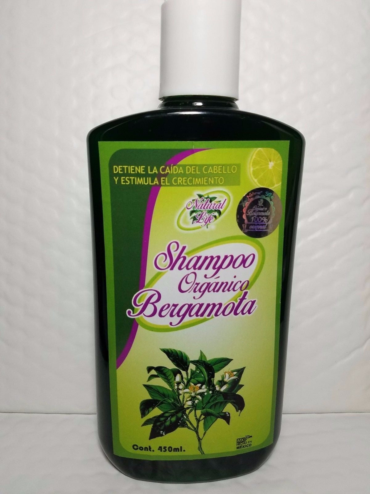 ORGANIC BERGAMOT SHAMPOO NET WT 15.22 FL OZ 450 ML MADE MEXICO NEW