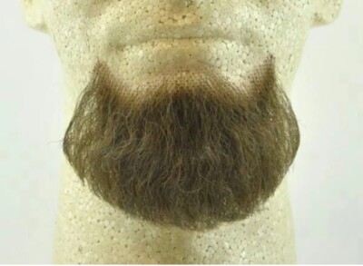 Medium Brown Human Hair Goatee Chin Beard Costume Beard 2022