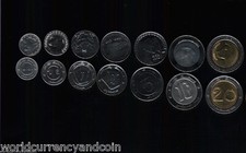 ALGERIA 1/4 1/2 1 2 5 10 20 50 1992-2004 DINARS BIMETAL ANIMAL UNC x 8 COIN SET