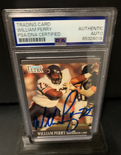 William Perry 1991 Fleer Ultra signed autograph card PSA Slab 1985 Chicago Bearz