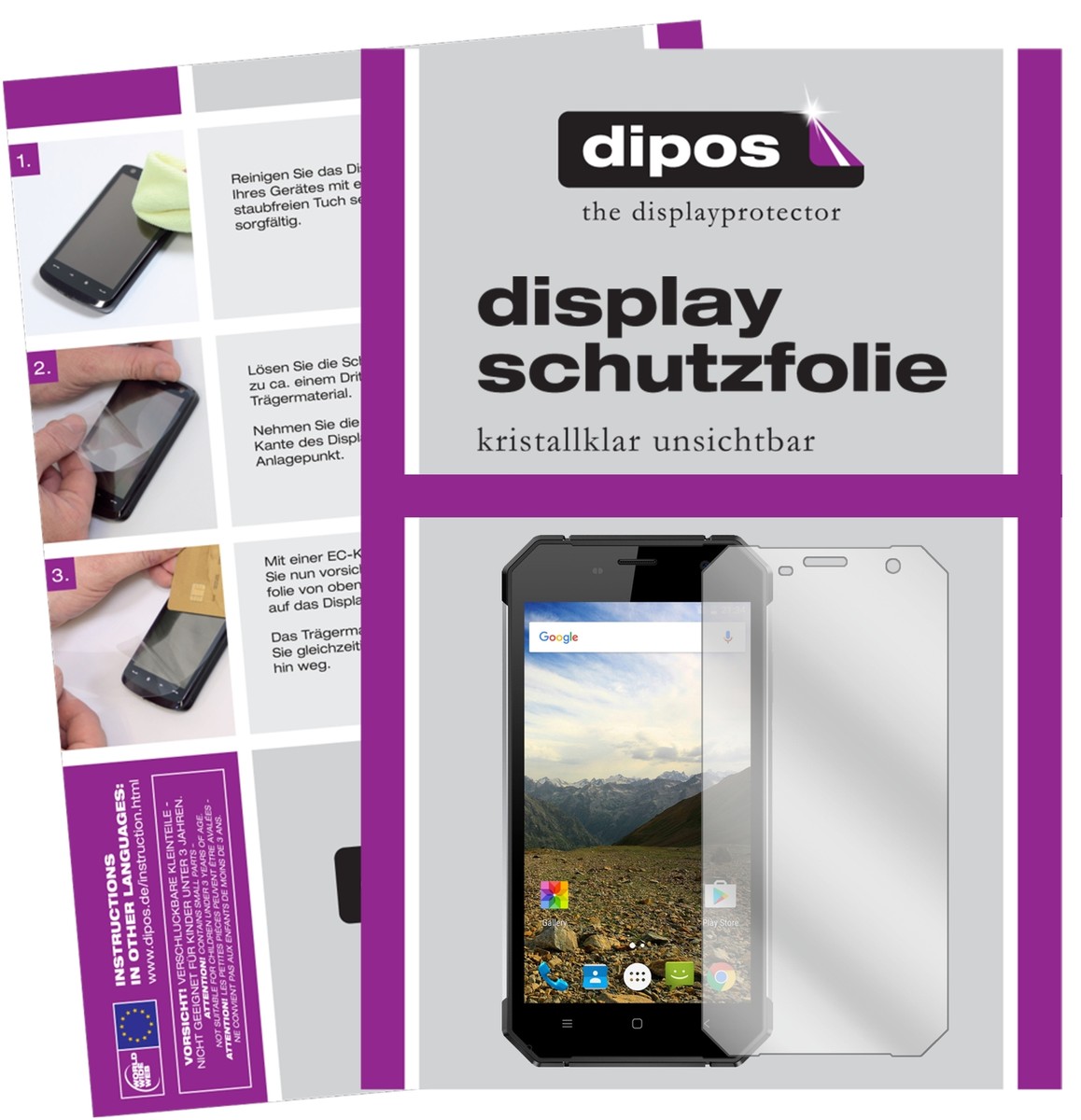 dipos I 2X Pellicola Protettiva Opaco Compatibile con Nomu S30 Protezione Vetro Flessibile 9H