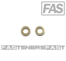(100) #8 ID x 3/8 OD Solid Brass Flat Washer (100 PCS) Fast Free Shipping