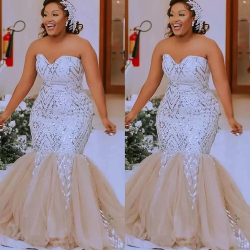 champagne color mermaid dress