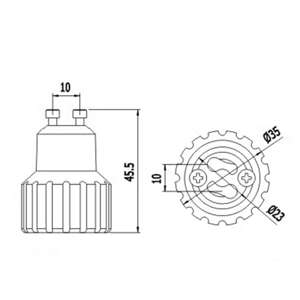 Edison Tornillo GU10 a GU10 Bombilla Adaptador Lámpara Enchufe Convertidor Soporte Lote EE. UU. Foto 2 de 4