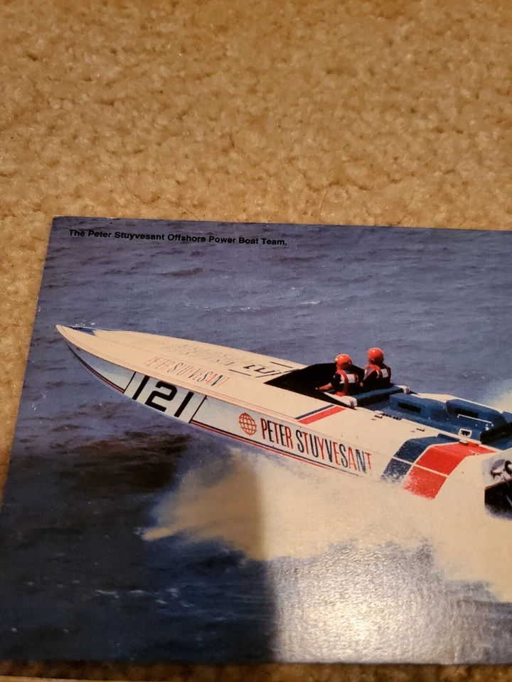 Offshore Powerboat  Racing Peter Stuyvesant  Team Postcard Unused Rare  - Image 2 of 3