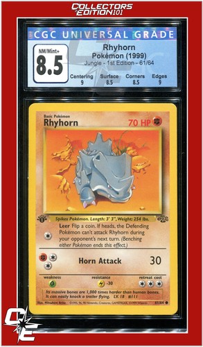 Rhyhorn (1st Edition) graded CGC 8.5 for sale on eBay