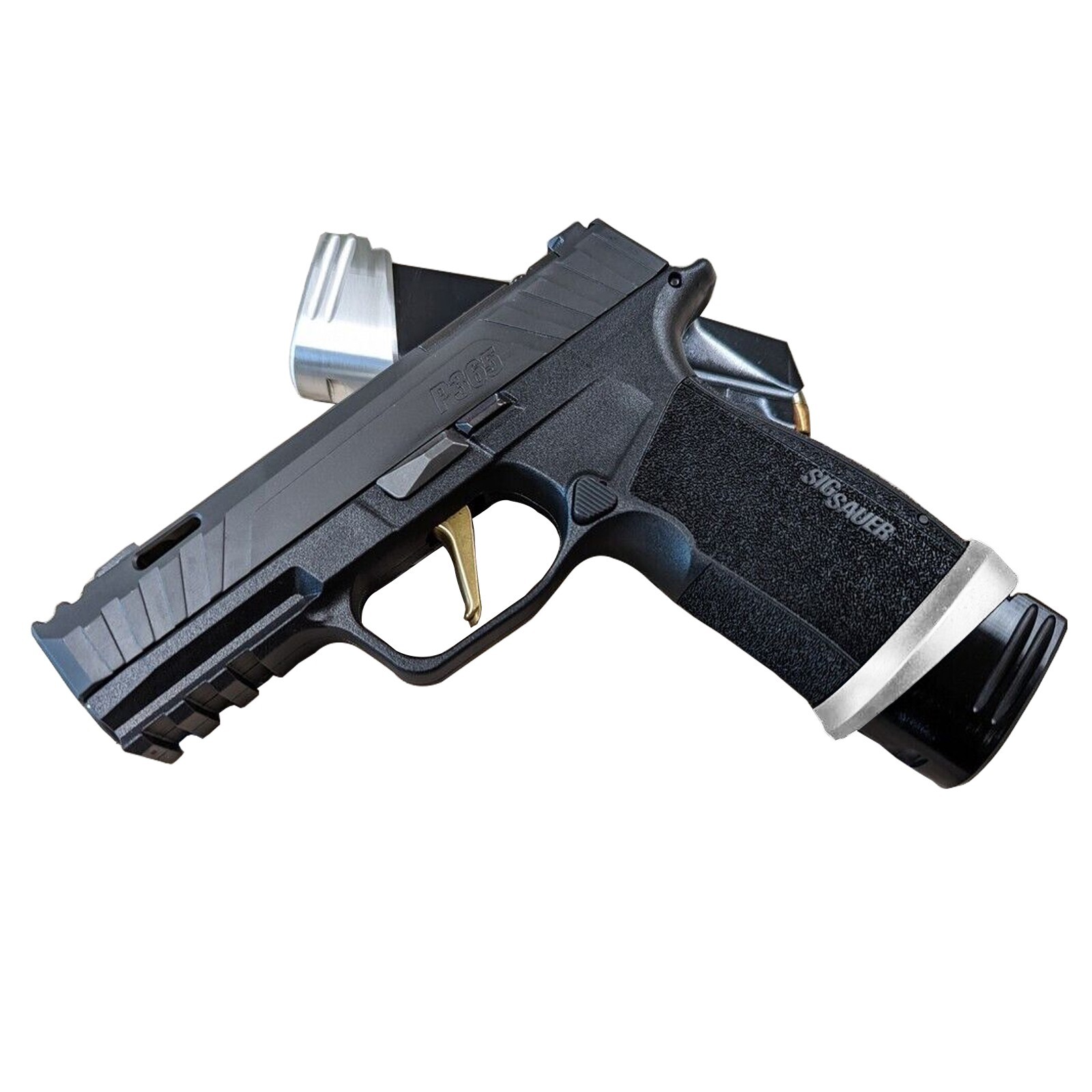 Sig Sauer P365 X Macro 9mm Silver Aluminum Flared Magwell