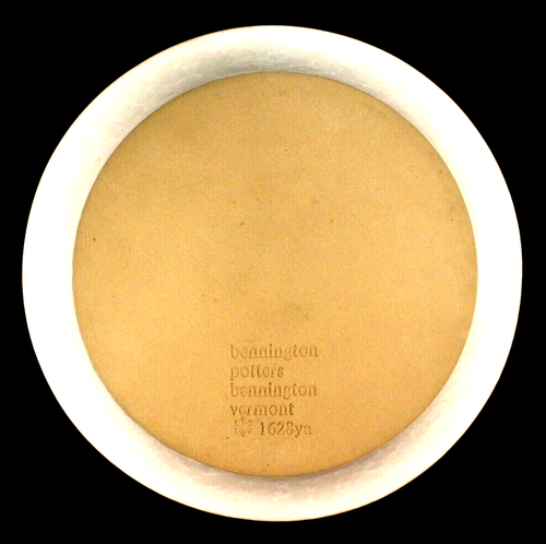 Bennington Potters White Agate Salad Plates * Set of 4 * V. NICE 8 3/4" #1628ya - Picture 3 of 4