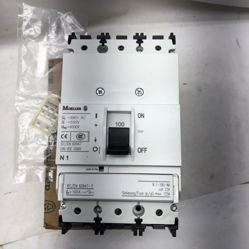 NEW MOELLER N1-100-NA 3-POLE MOLDED CASE DISCONNECT CIRCUIT BREAKER 100A EATON - Picture 9 of 12