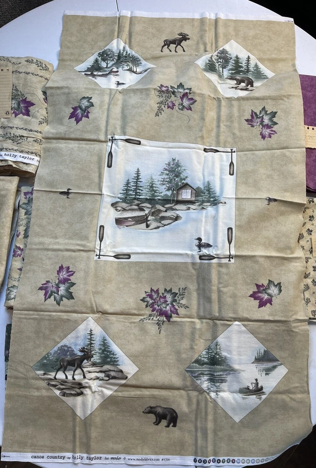 Moda NORTHERN ESCAPE Theme Flannel Fabric Bundle By Holly Taylor With JUTE Tote - Image 4 of 4