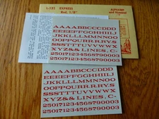 Champ Decal HO #L-132 Express (Red) 1/8"