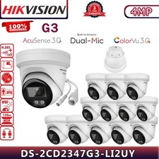 G3 HIKVISION 4MP IP CAMERA Turret Colorvu DS-2CD2387G3-LI2UY Acusense Dual Mic