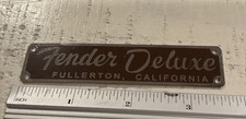 Fender Bassman Front Metal Amplifier Name Badge 1960-63. 100 American Vintage