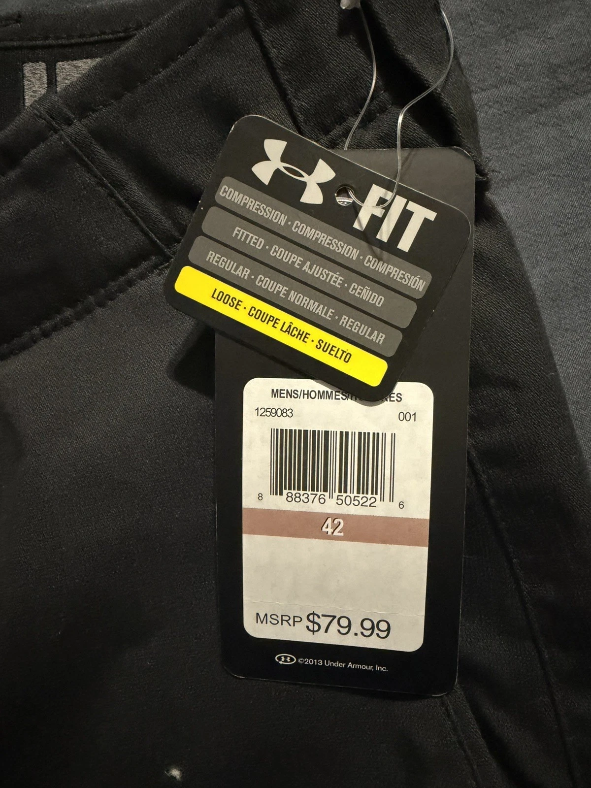 Under Armour Golf Pants 42 Black NWT custom inseam read unhemmed