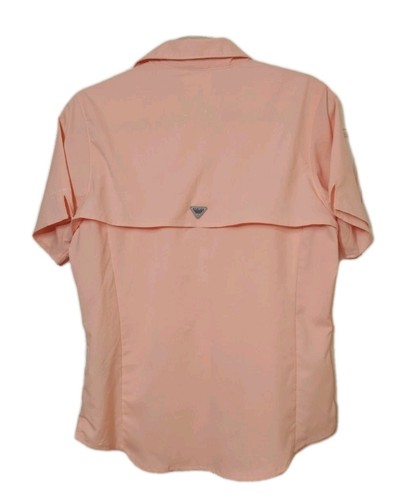Columbia PFG Tamiami Shirt Women - Sz M Tiki Pink - Omni Shade Short Sleeve - Picture 8 of 9
