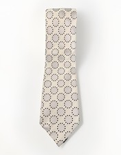 Steve Harvey Collection Silk Men  s Tie White Circles