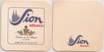 Sion Kölsch - old beer mat ''tradition from the old town since 1511''