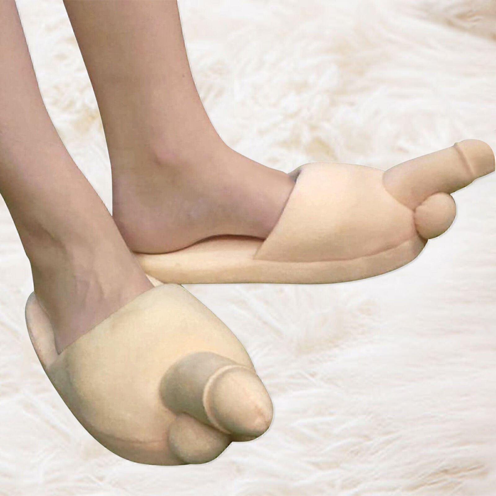 APL 1 paio di pantofole in velluto forma di pene calda camera da letto coppia inverno