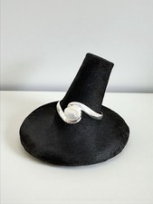 Vintage Sterling Silver Natural Moonstone Ring Oval Gemstone Feminine Size 8.75