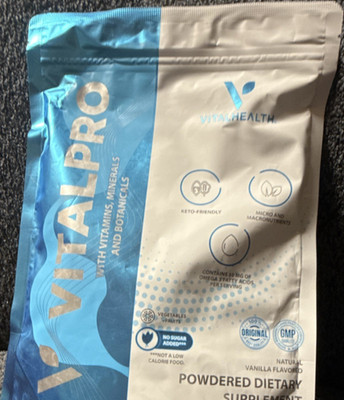 VitalHealth VitalPro Vanilla Powdered Dietary Supplement Protein Keto 5.3 oz