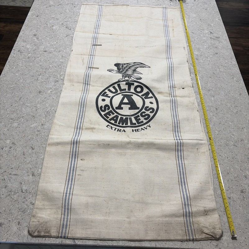 Seamless Fulton A Seed Sack Extra Heavy Eagle Stripes  VV906 Vintage - #2