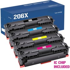 4pk 206A 206X Toner Cartridges For HP Color Laserjet Pro M283fdw M283cdw M255dw