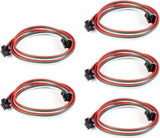 5Pcs/Pack 20AWG 3 Pin JST SM Male Female Plug LED Connector 1.64Ft/0.5M Extensio
