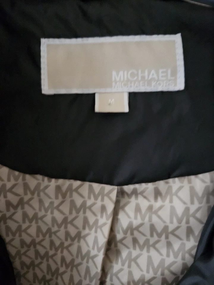 Michael Kors Negro Peso Ligero Anorak Chaqueta de Lluvia Capucha con Cordones NUEVO Talla Med Foto 4 de 4
