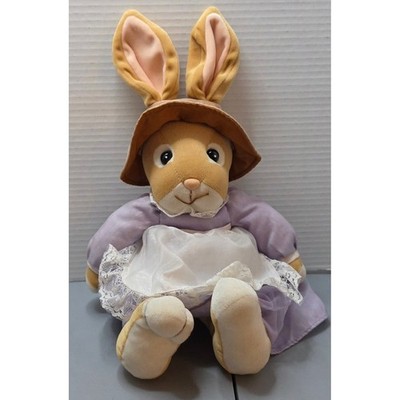 Enesco Bunny Little's Plush 10'' Purple Fair 1999 Donna Little Rabbit